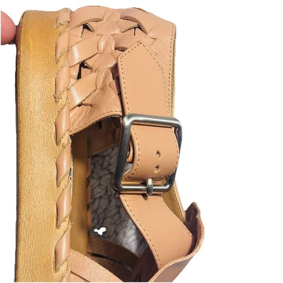 $1160 JIL SANDER Womens 36 US 6 Leather Woven Calfskin Gladiator Sandals Blush - Picture 5 of 10